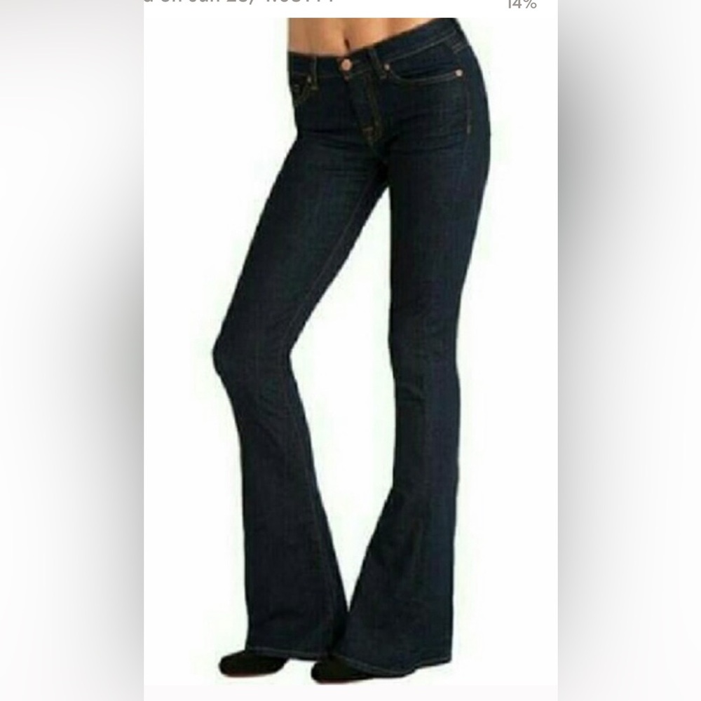 J Brand Martini Pure Wash Dark Denim Flare Jeans, sz 28